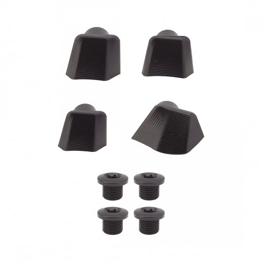 Chainring Bolt Set Absoluteblack Da9100 Bolts+Covers Bk