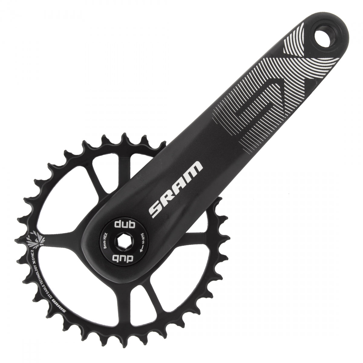 Crankset Sram Sx Eagle 175X32 Dm Dub Xsync2 Stl W/Ocups Bk 12S Boost 148 Compatible