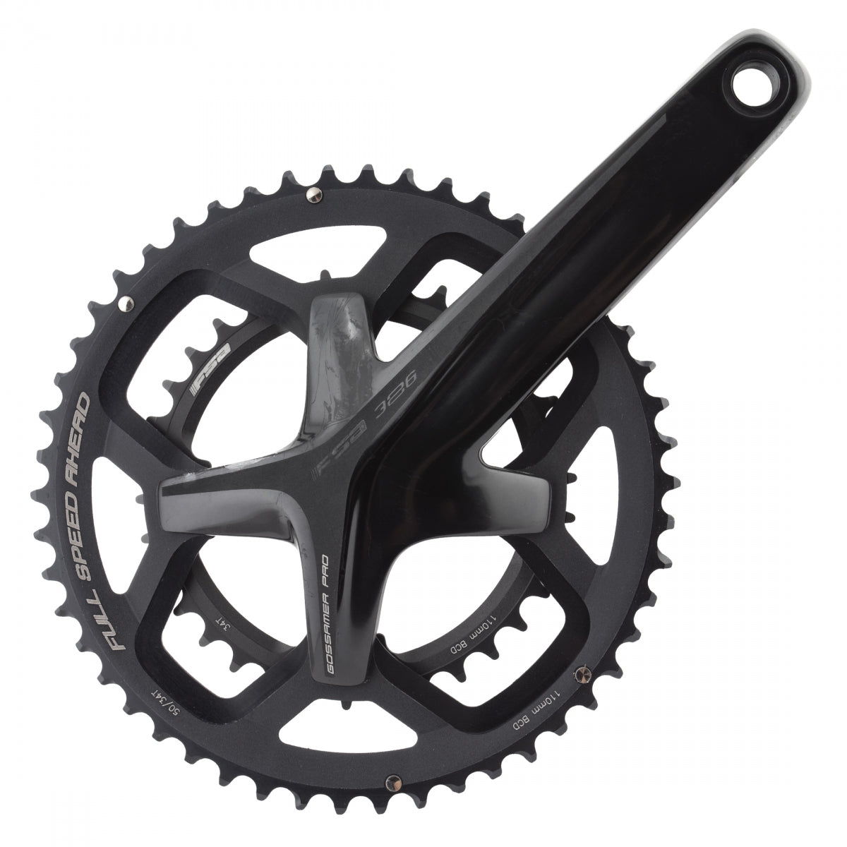 FSA Gossamer Abs 386Evo 175mm 50/34T 11-Speed 386 EVO Crankset Black