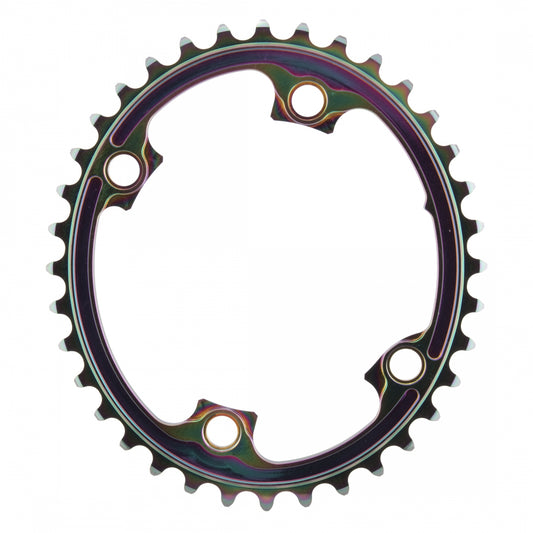 Chainring Absoluteblack Oval 110Mm 36T 4B Asymmetric 2X Oil-Slick