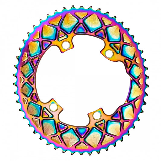 Chainring Absoluteblack Oval 110Mm 52T 4B Asymmetric 2X Oil-Slick