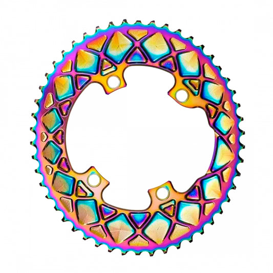 Chainring Absoluteblack Oval 110Mm 53T 4B Asymmetric 2X Oil-Slick