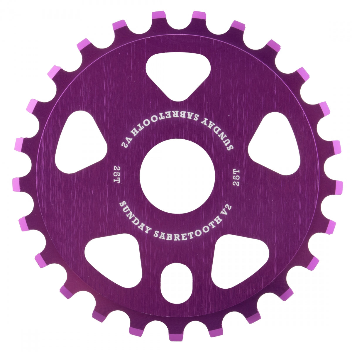 Chainring 1Pc Sunday 25T Sabretooth V2 Ano-Pu