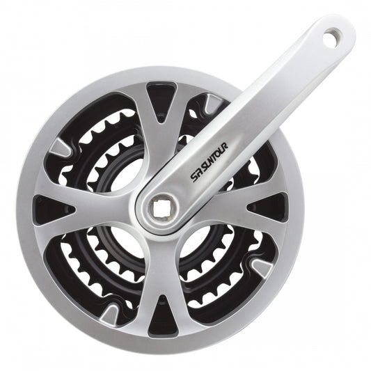 SR SUNTOUR 2013 XCC with Cog 170mm 48-38-28T 7/8-Speed Crankset Silver