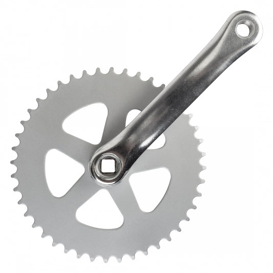 Sunlite Single-Speed Crankset, Cotterless Alloy Arms/Steel Chainring, 44T x 170mm, 3/32", Silver