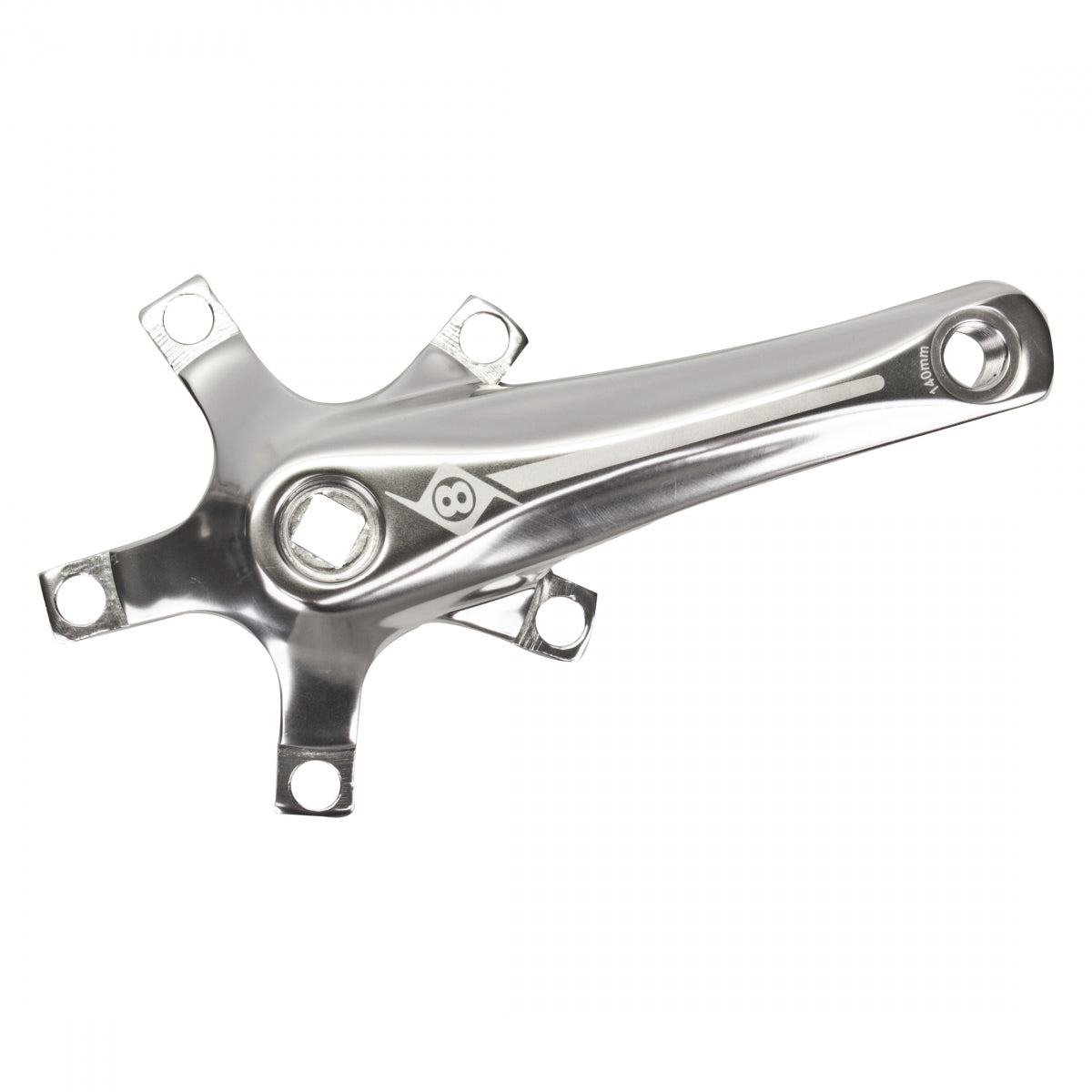 ORIGIN8 BMX 140mm 1-Speed Square Taper Crankset Silver