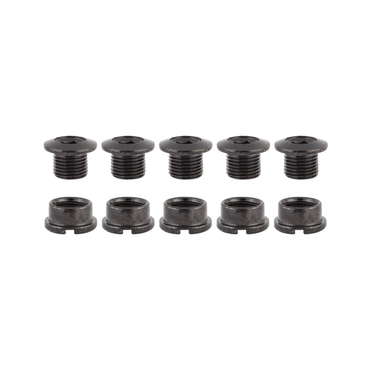 Origin8 Single-Ring Chainring Bolts, Steel, Black, Set of 5