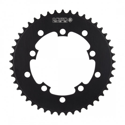 Origin8Â Single Speed Chainring, 10H, 45T, 110mm/130mm Mount, 1/2" x 3/32", Black