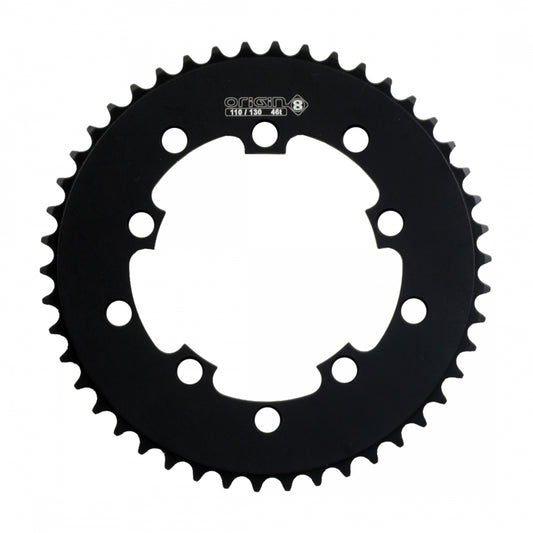 Origin8Â Single Speed Chainring, 10H, 46T, 110mm/130mm Mount, 1/2" x 3/32", Black