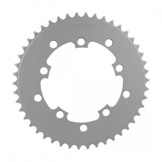 Origin8Â Single Speed Chainring, 10H, 46T, 110mm/130mm Mount, 1/2" x 3/32", Silver