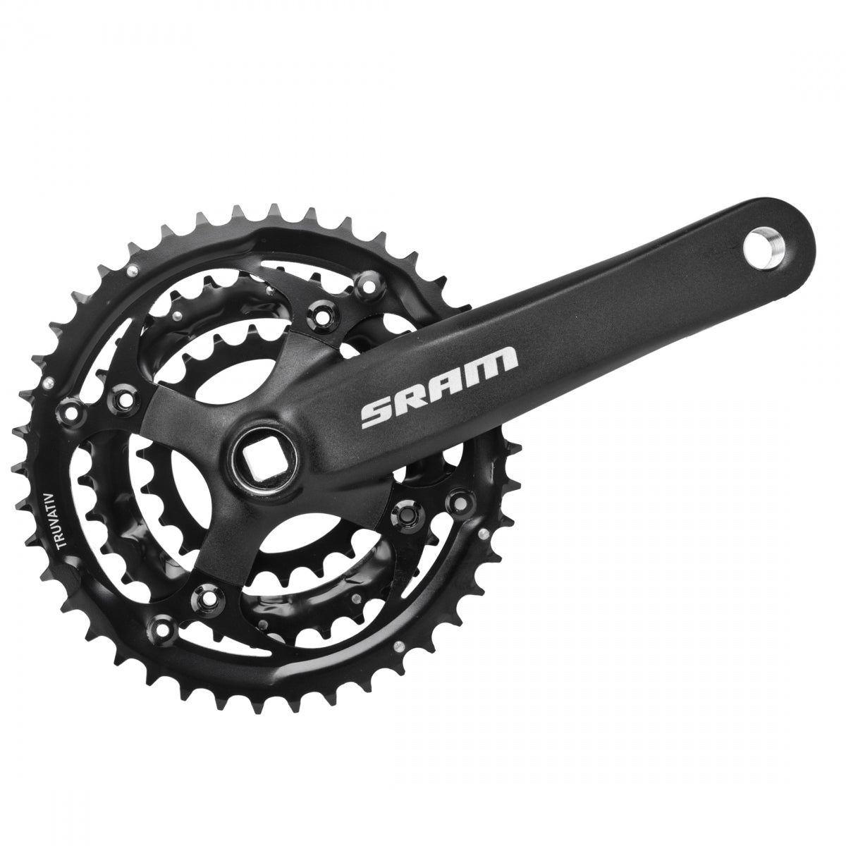 SRAM S600 Crankset, 3x8-speed, 175mm x 42-32-22T, Square Taper, Black