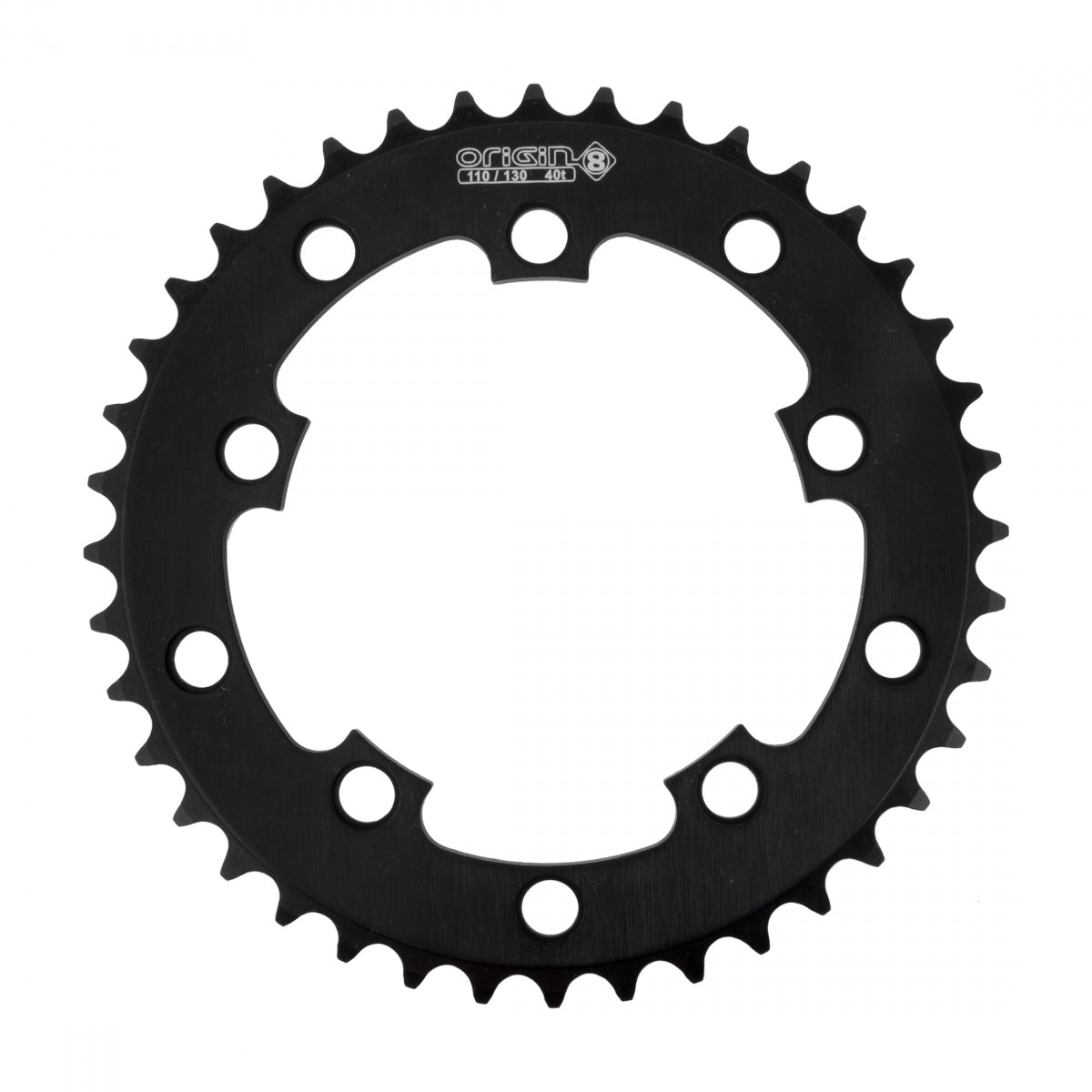 Origin8Â Single Speed Chainring, 10H, 40T, 110mm/130mm Mount, 1/2" x 3/32", Black