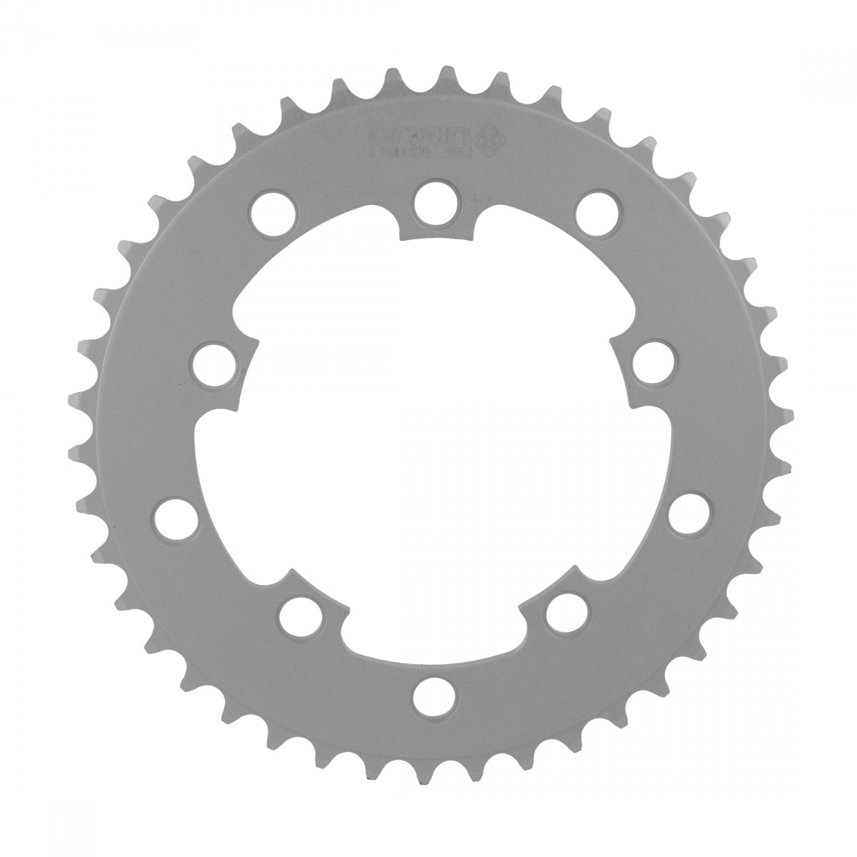 Origin8Â Single Speed Chainring, 10H, 42T, 110mm/130mm Mount, 1/2" x 3/32", Silver