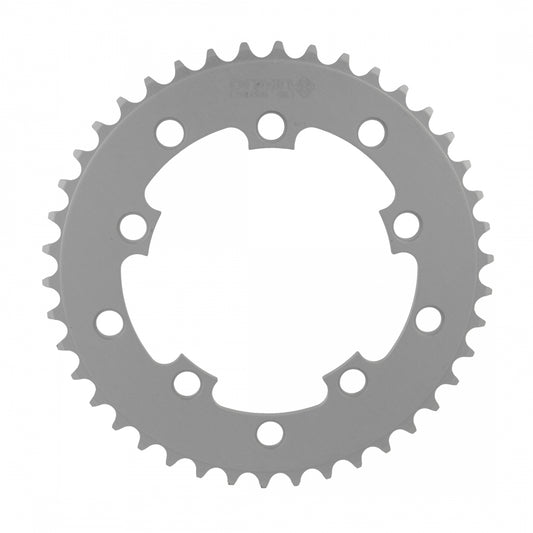 Origin8Â Single Speed Chainring, 10H, 42T, 110mm/130mm Mount, 1/2" x 3/32", Silver