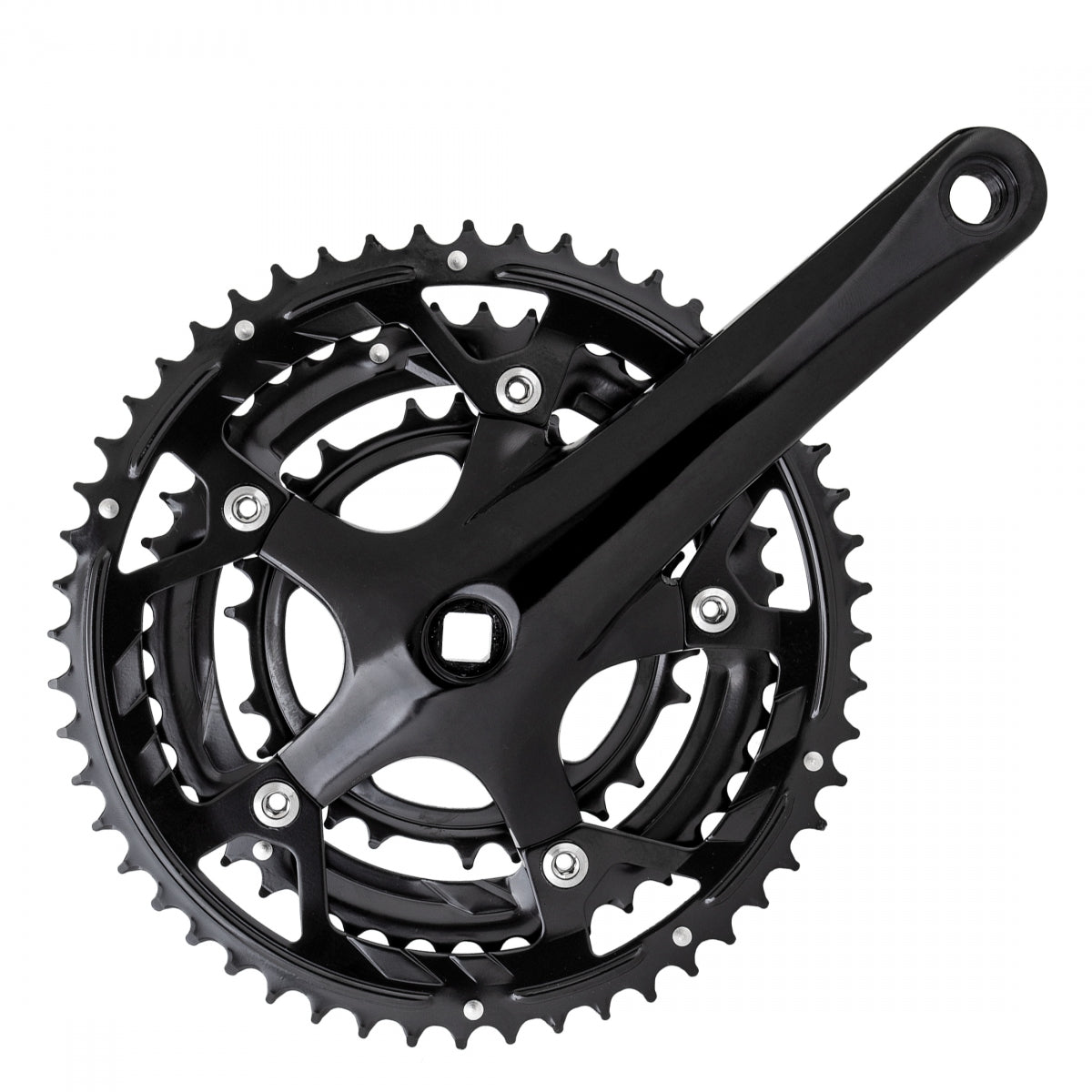 Sunlite Road Crankset, Square Taper JIS, 170mm x 52-42-30T,Â Black