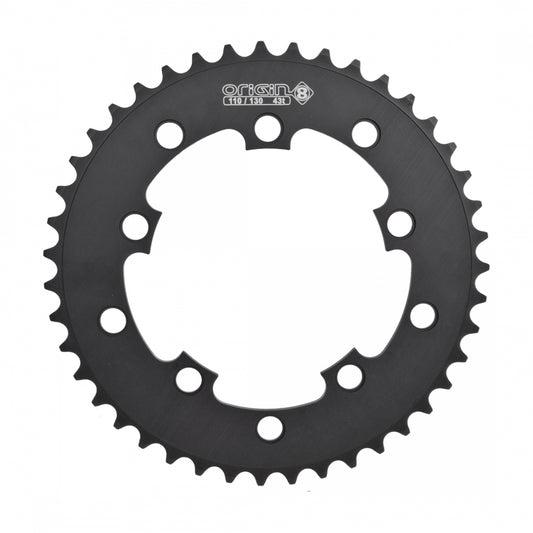 Origin8Â Single Speed Chainring, 10H, 43T, 110mm/130mm Mount, 1/2" x 3/32", Black