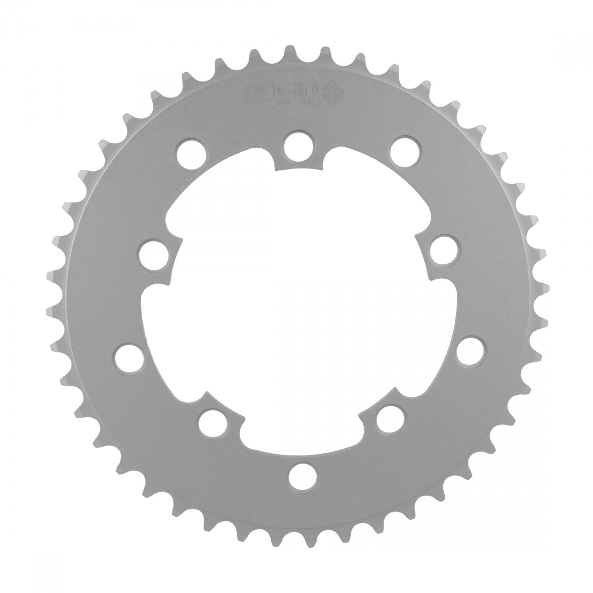 Origin8Â Single Speed Chainring, 10H, 44T, 110mm/130mm Mount, 1/2" x 3/32", Silver