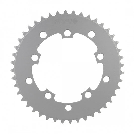 Origin8Â Single Speed Chainring, 10H, 44T, 110mm/130mm Mount, 1/2" x 3/32", Silver