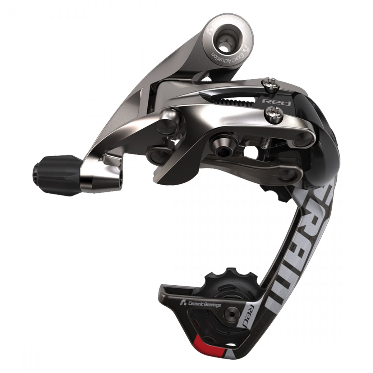 SRAM Red WiFli Rear Derailleur 10 Speed Medium Cage, Black Silver