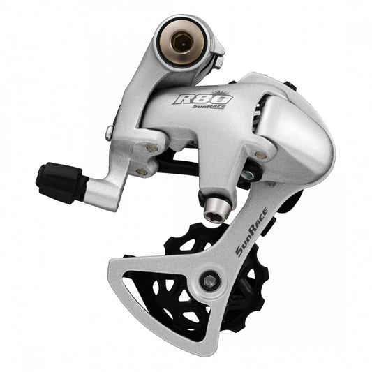 SunRace RD-M81 SS Rear Derailleur, Direct Mount, 8-Speed, Silver