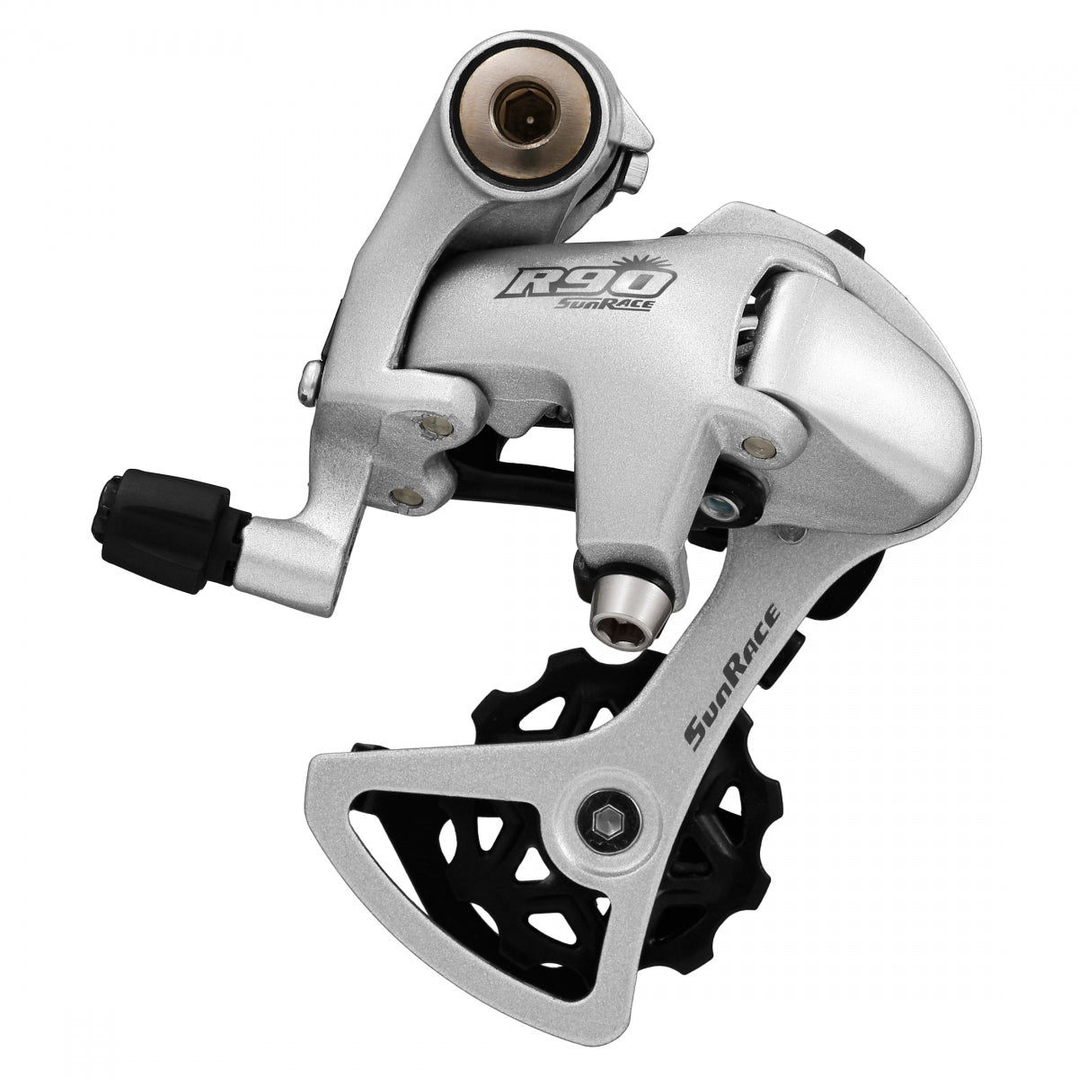 SunRace RD-M91 SS Rear Derailleur, Direct Mount, 9-Speed, Silver