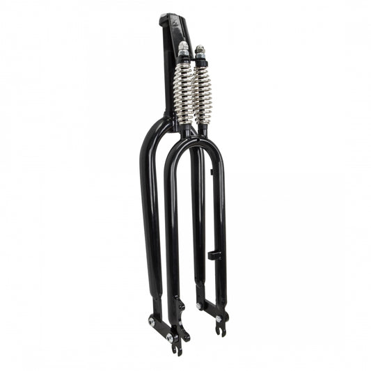 Sunlite Deluxe Springer Replica Fork, 26", 180mm Steerer x 70mm Thread x 25.4mm x 27mm Race Diameter, Disc or Drum Brake Mount, Black