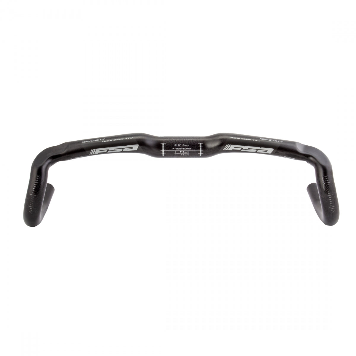 Handlebar Fsa Kwing Agx Di2 31.8X40 Black Crbn
