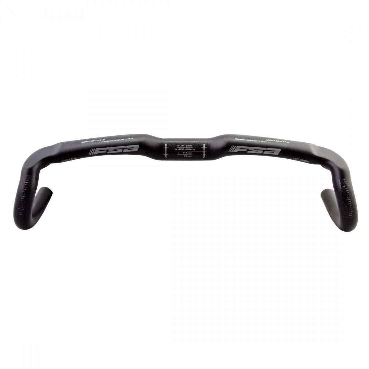 Handlebar Fsa Kwing Agx Di2 31.8X42 Black Crbn