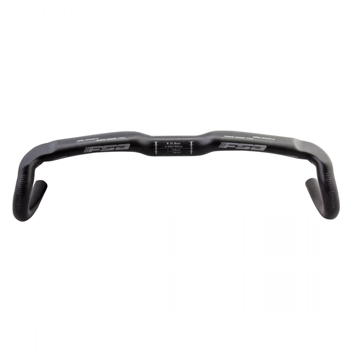 Handlebar Fsa Kwing Agx Di2 31.8X44 Black Crbn