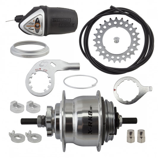 Hub Rr S/A 8Sp Xrk8 6B 36 Sl W/Trim Kit/Twist-Shifter Tss86/Cable 1700Mm 25T 185/135