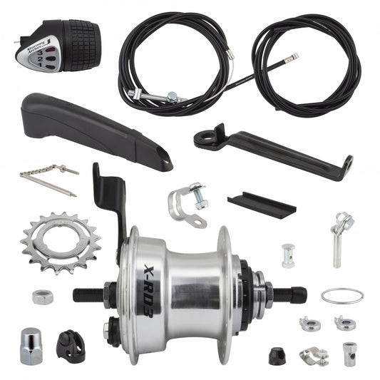 Hub Rr S/A 3Sp Xrd3 Drum 70Mm 36 Sl W/Trim Kit/Twist-Shifter Tss33 163/117Mm 18T Non-Rotary