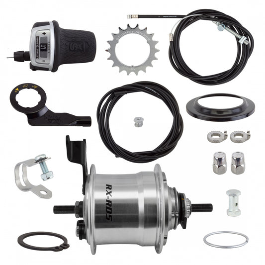 Hub Rr S/A 5Sp Rxrd5 Drum 36 Sl W/Trim Kit/Twist-Shifter Tsc50/Cable 1700Mm 18T 185/135Mm Rotary