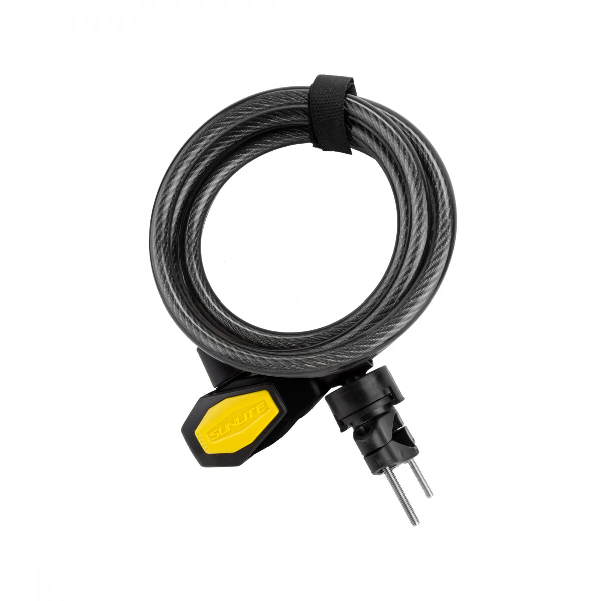 Lock Sunlite Dfndr D3 Cbl 10Mmx6F Key Coil Black W/Brkt