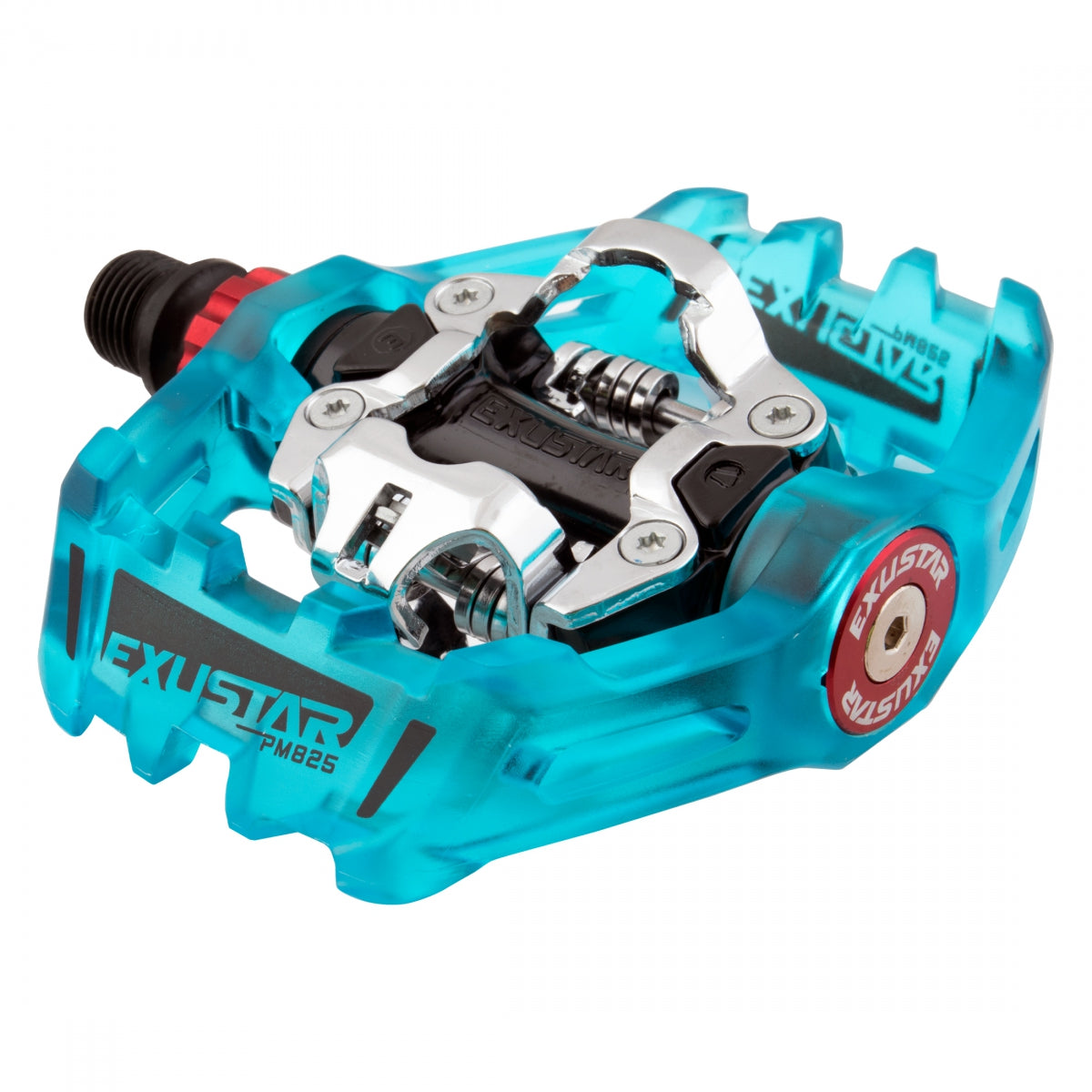 Exustar Dbl Pm825 Aly Spd Clipless Pedals 9/16" Blue