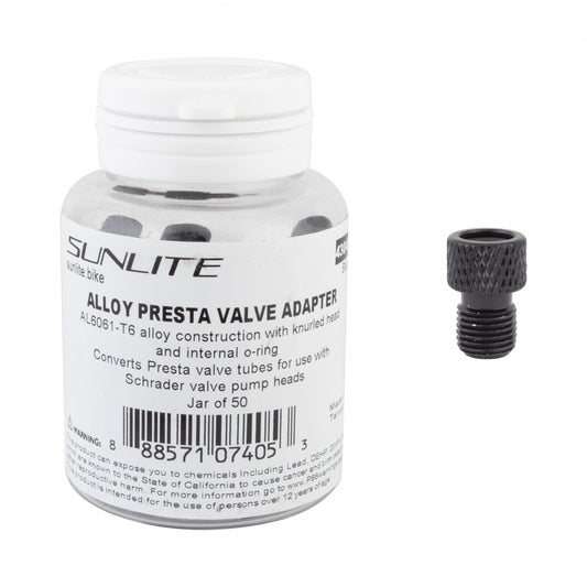 Pump Adapter Presta Sunlite Aly Black Jarof50