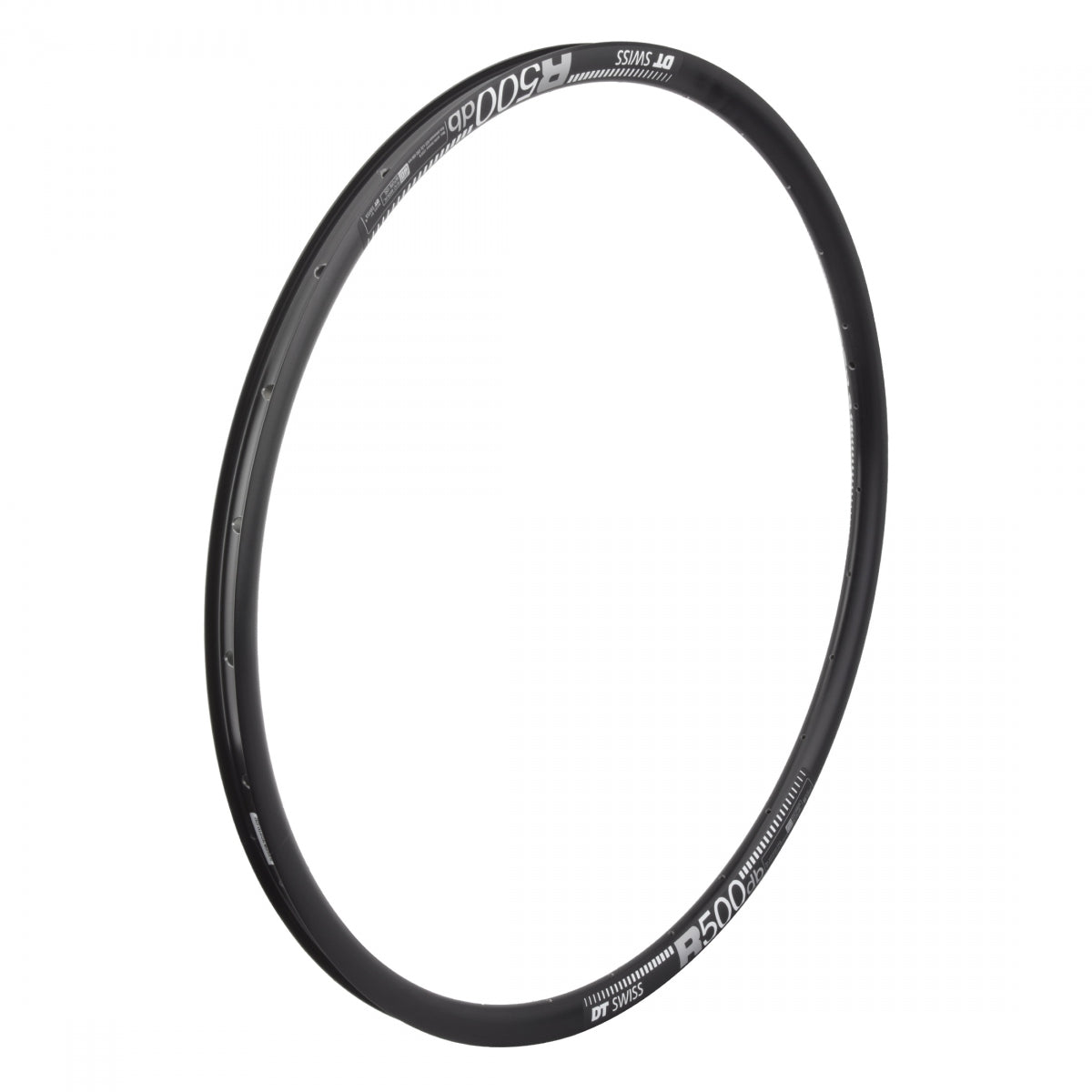 DT Swiss Dt 700C R500 Sleeved 700C Bicycle Rim Black Disc Brake