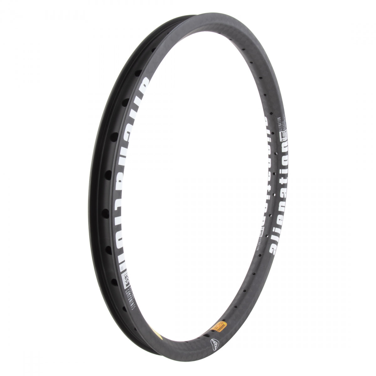 Alienation Acme Square 12K Carbon 20 in Carbon Fiber Bicycle Rim Black 36H Disc Brake