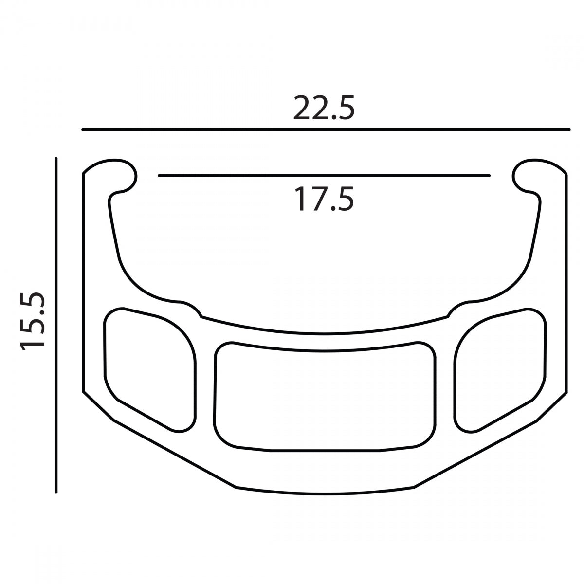 Rim Sunringle 20 406X18 Cr18 36 Black/Msw