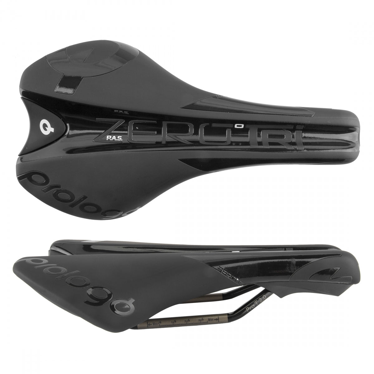 Prologo Zero Tri Pas T2.0 Triathlon 136mm CrMo Rail Saddle Black