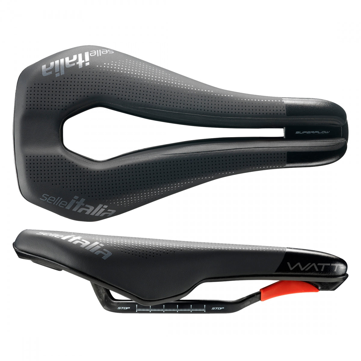 Saddle S/I Watt Kit Carbon Superflow L Black