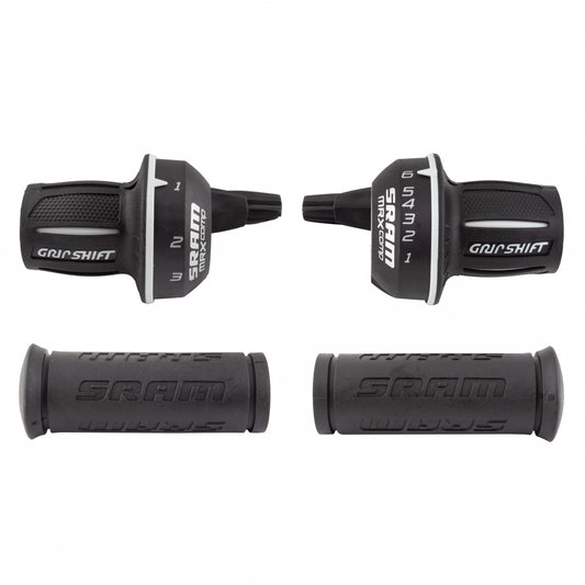 SRAM MRX-Comp Twist Shifter Set, 3x6-Speed, Microfriction Front