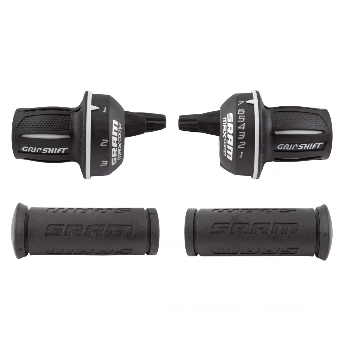 SRAM MRX-Comp Twist Shifter Set, 3x7-Speed, Microfriction Front