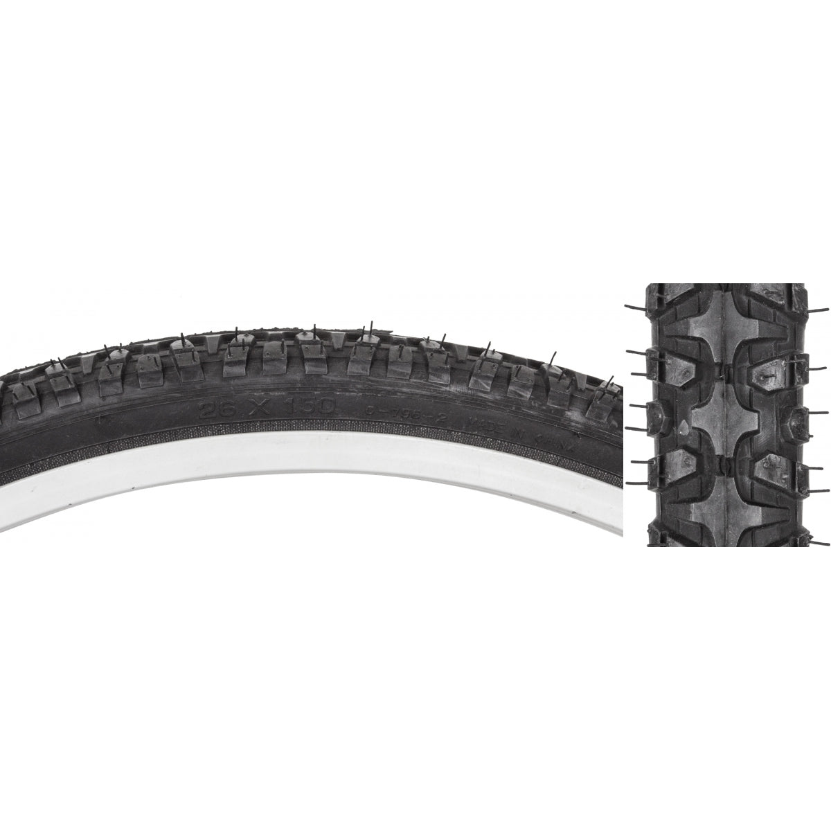 Tire Sunlite 26X1.5 Cst796 Black/Blk Wire