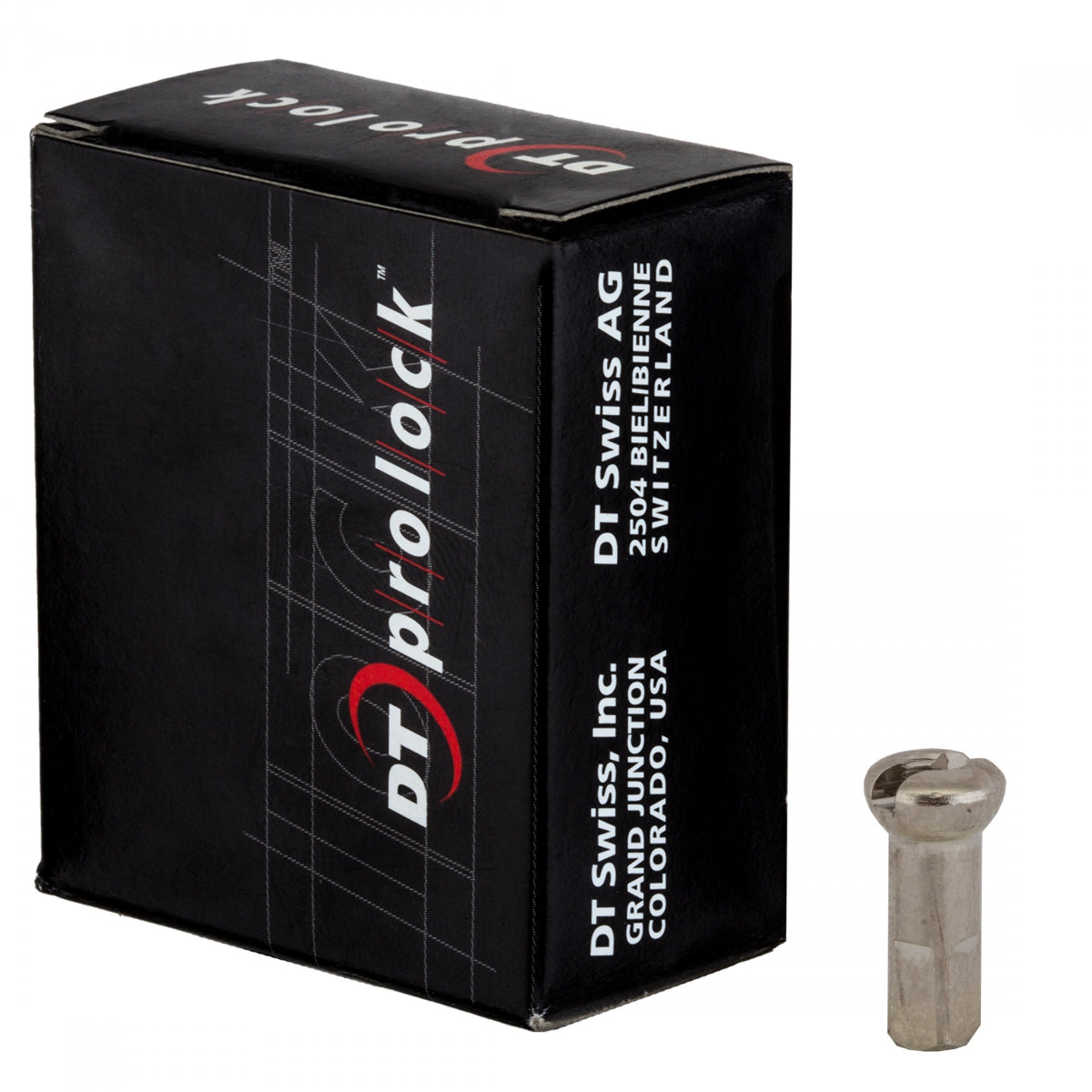 Spoke Nipple Dt Brass 2.0X12Mm Prolock/Prohead Silver Bxof100