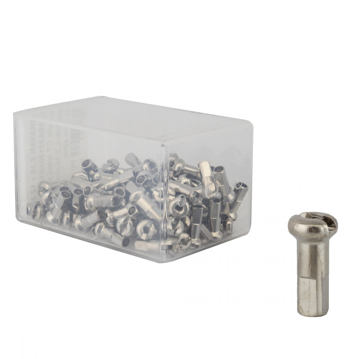 Spoke Nipple Dt Brass 2.34X12Mm Silver Bxof100