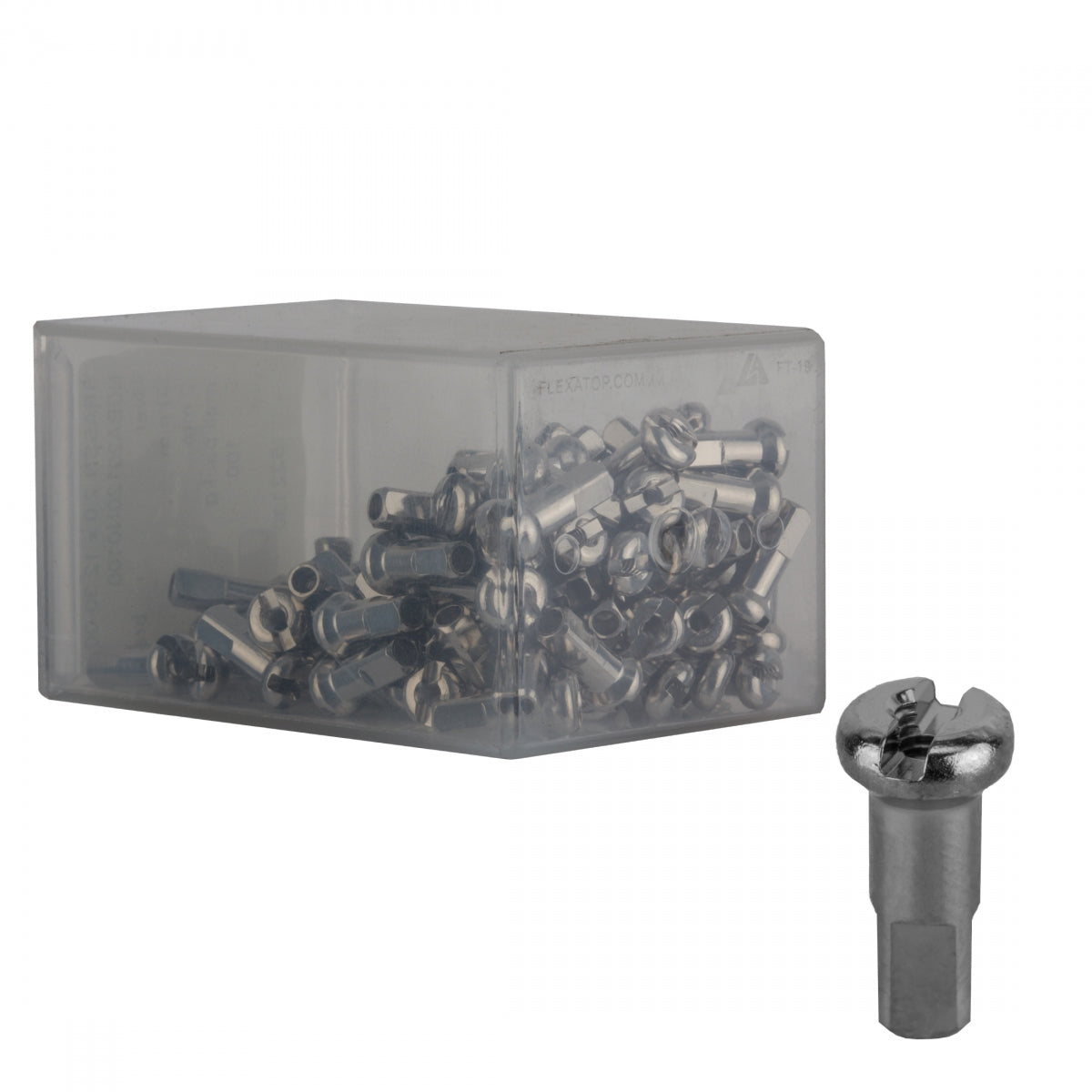 Spoke Nipple Dt Brass 2.0X12Mm Silver Bxof100