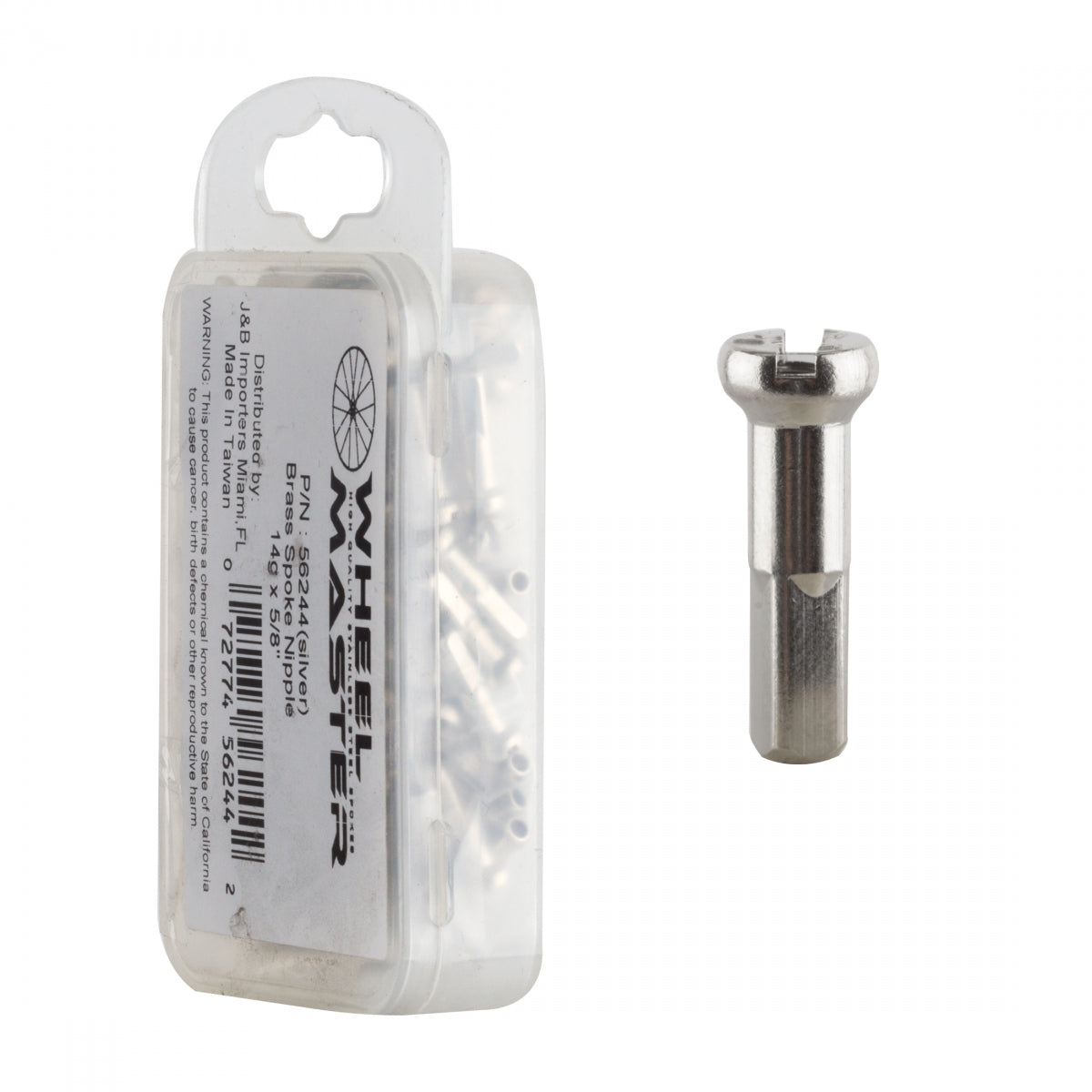 Spoke Nipple Wm Brass 2.0X16Mm Silver Bgof144