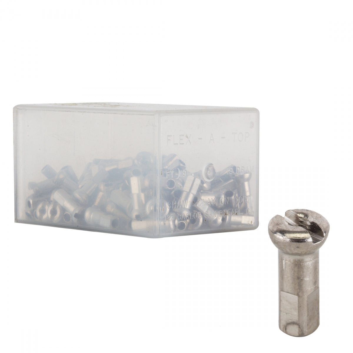 Spoke Nipple Dt Brass 2.0X12Mm Prohead Silver Bxof100