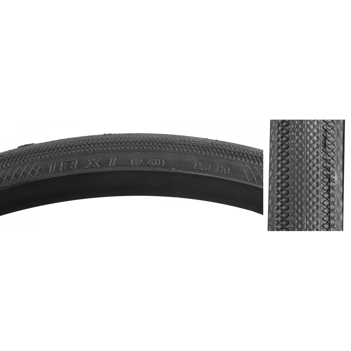 Tire Vee Speedster 18X1 Black Fold