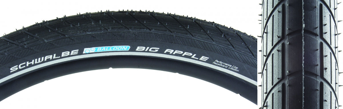 Tire Swb Big Apple 20X2.0 Perf Lite R-Guard Black/Bsk/Ref Endurance E25 Wire